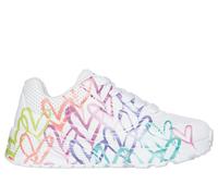 Skechers niña JGoldcrown: UNO Lite - Metallic Joy en Blanco, talla 31