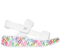 Skechers niña JGoldcrown: UNO Lite Sandal - Sunny Love en Blanco, talla 34