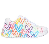 Skechers niña JGoldcrown: UNO Lite - Spread the Love en Blanco, talla 35