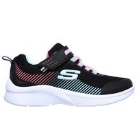 Skechers niña Microspec en Negro/Agua, talla 33.5, Vegan