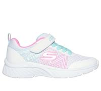 Skechers niña Microspec Plus - Swirl Sweet en Blanco, talla 32