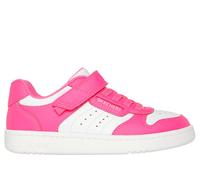 Skechers niña Quick Street - Style Stride en Rosa Neon/Blanco, talla 28.5