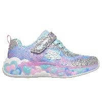 Skechers niña S-Lights: Eternal Heart Lights en Plata, talla 28.5