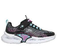 Skechers niña S-Lights: Kinetic-Lights - Where's My ? en Negro, talla 29