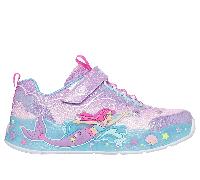 Skechers niña S-Lights: Mermaid Dreams en Lavanda, talla 33.5