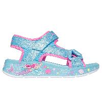 Skechers niña S-Lights: Mermaid Dreams Sandal en Azul, talla 28.5