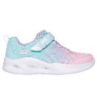 Skechers niña S-Lights: Sola Glow - Color Breeze en Agua, talla 32