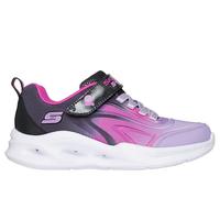 Skechers niña S-Lights: Sola Glow - Color Breeze en Negro, talla 33.5