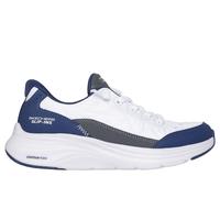 Skechers niña Slip-ins: Contour Foam - Cozy Fit en Blanco/Navy, talla 35.5