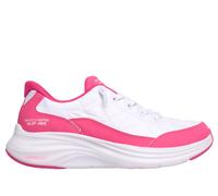 Skechers niña Slip-ins: Contour Foam - Cozy Fit en Blanco/Rosa Caliente, talla 27.5