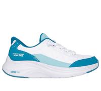 Skechers niña Slip-ins: Contour Foam - Cozy Fit en Blanco/Turquesa, talla 28.5