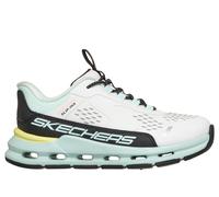 Skechers niña Slip-ins: Glide-Step - Vista Lane en Blanco/Turquesa, talla 28.5