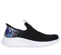 Skechers niña Slip-ins: Ultra Flex 3.0 - Colory Wild en Negro, talla 28.5