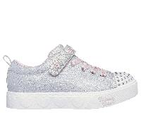 Skechers niña Twinkle Toes: Heart Steps - Shimmer Sweetie en Gris/Rosa, talla 30