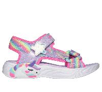 Skechers niña Unicorn Dreams Sandal - Dreamy Unicorns en Lavanda, talla 33