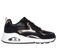 Skechers niña UNO Gen1 - Color Surge en Negro/Oro Rosa, talla 27