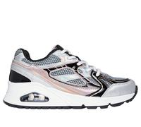 Skechers niña UNO Gen1 - Platinum Flash en Plata/Negro, talla 38