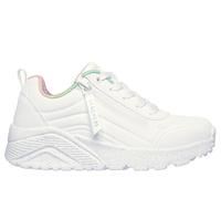 Skechers niña UNO Lite - Vivid Splash en Blanco, talla 37.5