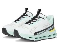 Skechers Niñas Glide-Step + Vista Lane Slip-In ENTRENADOR, White Synthetic/Black/Turquoise Trim, 33 EU