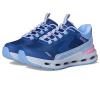 Skechers Niñas Glide-Step + Vista Lane Zapatillas, Navy Synthetic/Periwinkle Trim, 36 EU