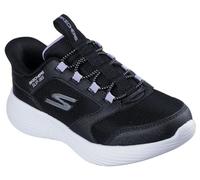 Skechers Niñas Go Run 400 V2 Tetra Speed Slip-In ENTRENADOR, Black Synthetic/Textile, 32 EU