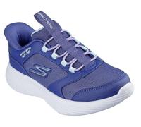 Skechers Niñas Go Run 400 V2 Tetra Speed Slip-In ENTRENADOR, Navy Synthetic/Textile, 28 EU