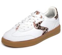 Skechers Niñas Hotshot Leopard Fame Zapatillas Deportivas, White Synthetic Leopard Trim, 29 EU