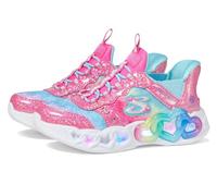 Skechers Niñas Infinite Heart Lights Eternal Shimmer Slip-In ENTRENADOR, Pink Synthetic/Multi Trim, 33 EU