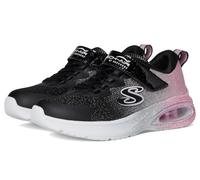Skechers Niñas MICROSPEC MAX Advance Glitz Gala Zapatilla de Deporte, Black Synthetic/Rose Gold Trim, 35 EU
