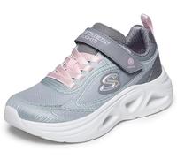 Skechers Niñas Sola Glow 2.0 Dazzle Steps Zapatilla de Deporte, Light Gray Textile/Synthetic/Multi Trim