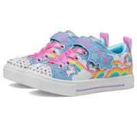 Skechers Niñas Twinkle Sparks Jumpin' Clouds Sneakers, Blue Synthetic/Multi Trim, 34 EU
