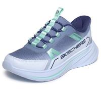 Skechers Niñas Wave 92 Zapatillas Deportivas, Light Blue Synthetic Multi Trim, 33 EU