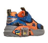 Skechers niño Garage en Negro/Azul/Naranja, talla 27