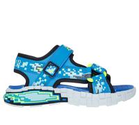 Skechers Mega-Splash 4K, Sandalias Planas Bebés Varones, Blue/Lime, 28
