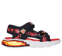 Skechers niño Mega-Splash 4K en Negro/Rojo, talla 27