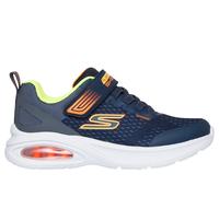 Skechers Microspec MAX Advance Squad-pacerSneaker para niño, Tela sintética Azul Marino con Ribete múltiple, 10 UK Child
