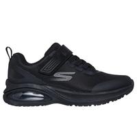 Skechers MICROSPEC MAX Advance Squad-Pacer - Zapatillas Deportivas para niño, Tela Negra/sintética/Ribete Negro, Talla 1 UK Niño