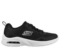 Skechers MICROSPEC MAX, Zapatillas para Niños, Black Textile/ Black & White Trim, 37 EU
