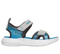 Skechers niño Microspec-Splash en Gris/Azul, talla 37
