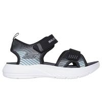 Skechers niño Microspec-Splash en Negro/Plata, talla 27.5