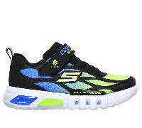 Skechers niño S Lights: Flex-Glow - Dezlo en Negro/Lima, talla 34