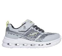 Skechers niño S-Lights: Glide-Step Lights en Gris/Lima, talla 30