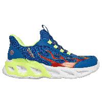 Skechers niño Slip-ins S-Lights: Thermo Flash 2.0 - Heat-Brisk en Azul/Amarillo, talla 27
