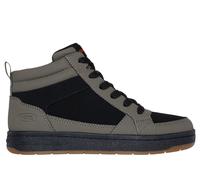 Skechers niño Smooth Street - Cozy Zip en Oliva/Negro, talla 30