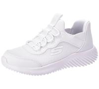 Skechers Niños Bounder Brisk-Burst Zapatillas, White Synthetic/Textile/White Trim, 29 EU