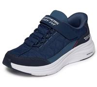 Skechers Niños Contour Foam Cozy Fit Slip-In Entrenador, Navy Textile Navy Synthetic Red Trim, 27.5 EU