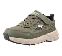 Skechers Niños Elite Sport Tread Aquavek Zapatillas Deportivas, Olive Synthetic Textile Silver & Black Trim