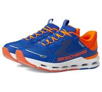 Skechers Niños Glide-Step Plus Vista-Lane Zapatillas, Blue Synthetic/Textile/Orange Trim, 33 EU