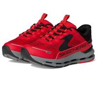 Skechers Niños Glide-Step Plus Vista-Lane Zapatillas, Red Synthetic/Textile/Black & Charcoal TR, 30 EU