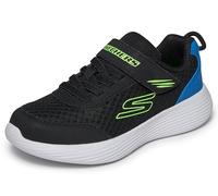 Skechers Niños GO Run 400 V2 Quanta-Stride Zapatilla de Deporte, Black Synthetic/Textile/Blue & Lime Trim, 27.5 EU